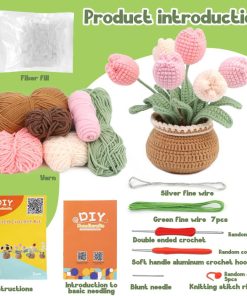 Alternative view of kgxulr Crochet Kit for Beginners. Tulip Crochet Starter Kit Beginner for Complete Beginners Adults. Crocheting Knitting Kit with Step-by-Step Video Tutorials (Tulip)