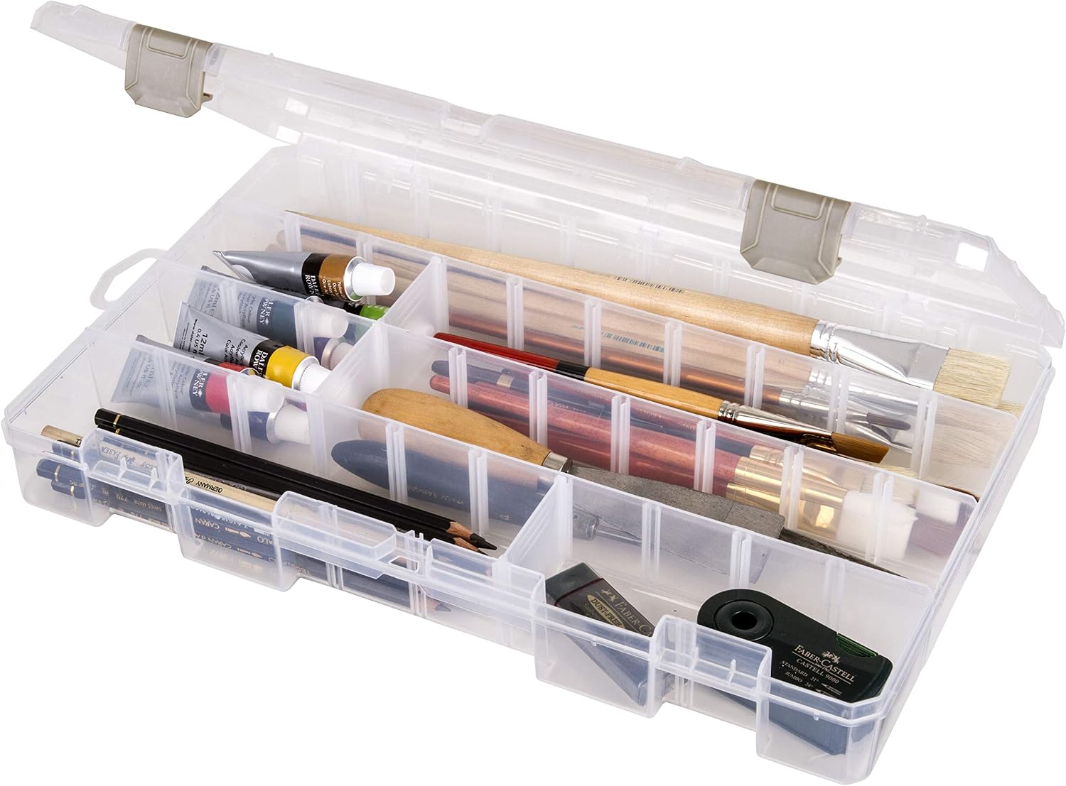 ArtBin Large Solutions Box Clear Art & Craft Organizer with Dividers - Plastic Storage Case for Convenient and Versatile Storage - Ideal for Various Craft Supplies - Image 8